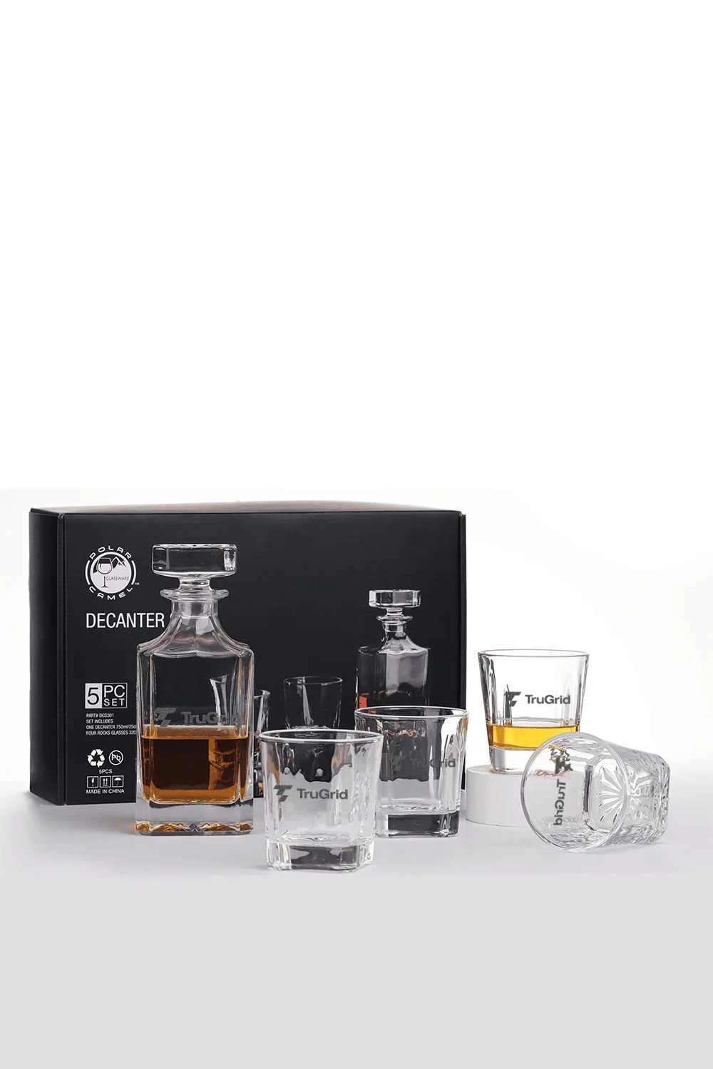 Decanter Set with Four 8oz Glasses - Image 2